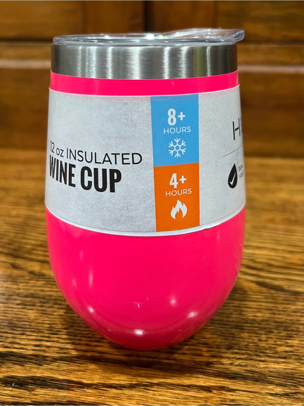NEW Lincoln Outfitters 12 oz Insulated Wine Cup | Hot Pink - Picture 2 of 5